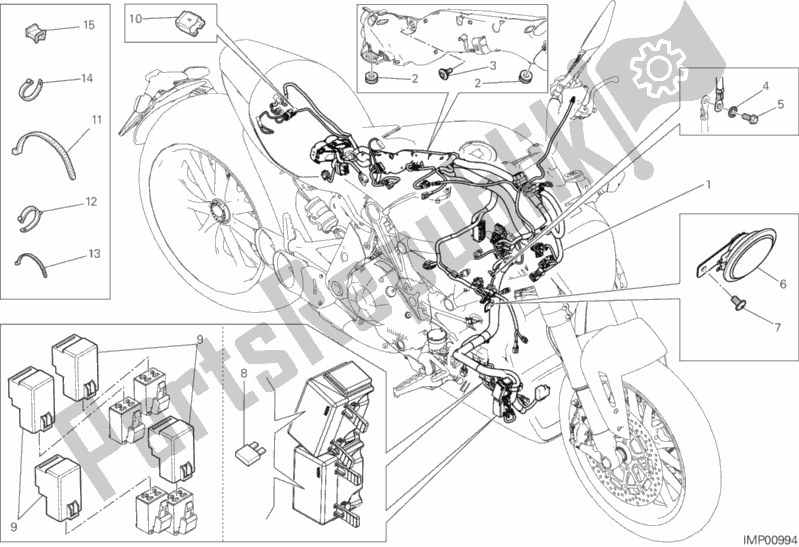 Toutes les pièces pour le Faisceau De Câblage du Ducati Diavel Xdiavel S 1260 2017